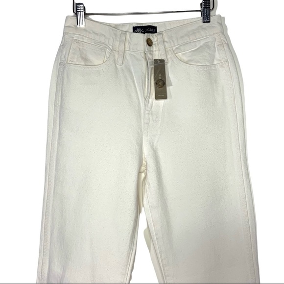 J Crew Re-Imagined Womens Rigid Full-length Bootcut Jean Sz 25 Cream/White AN044 - Picture 5 of 11